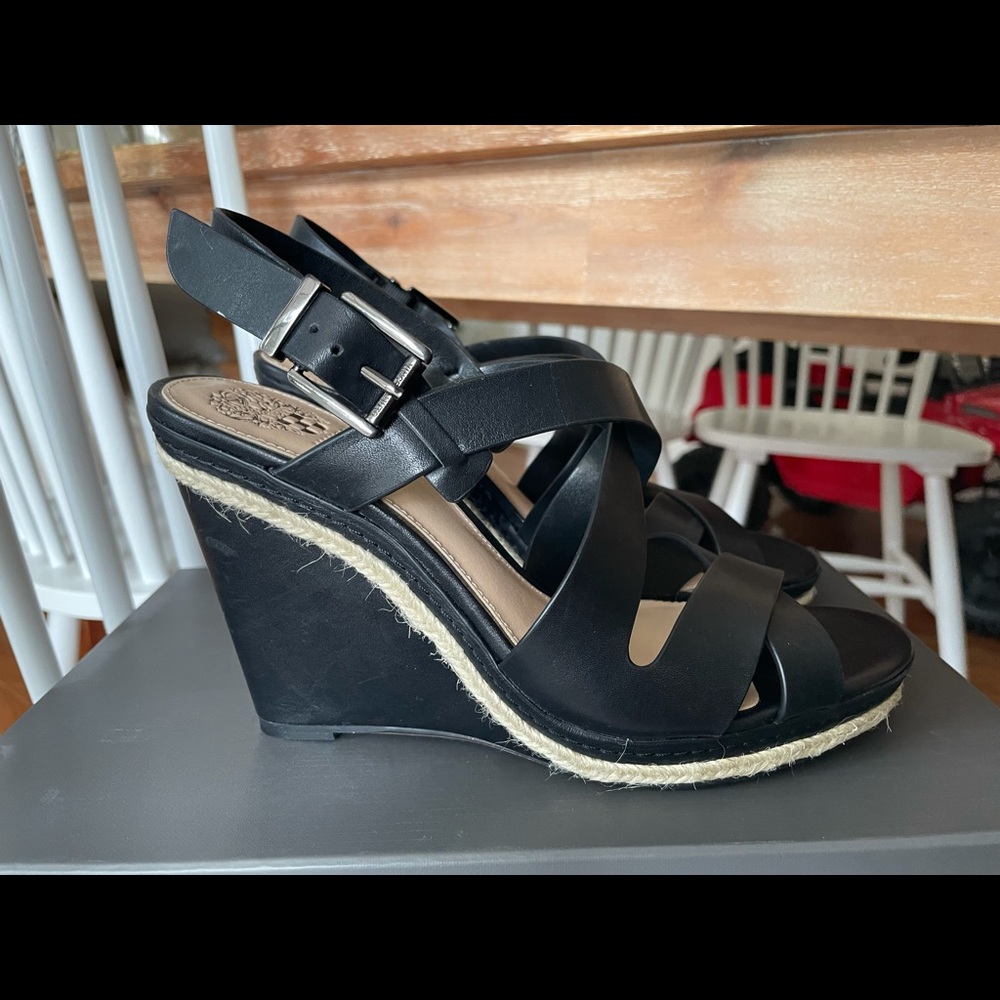 Vince Camuto Maben Wedge, Black, 8.5
